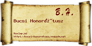 Bucsi Honorátusz névjegykártya